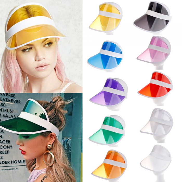 Clear Pvc Sun Visor Cap Empty Top Hat